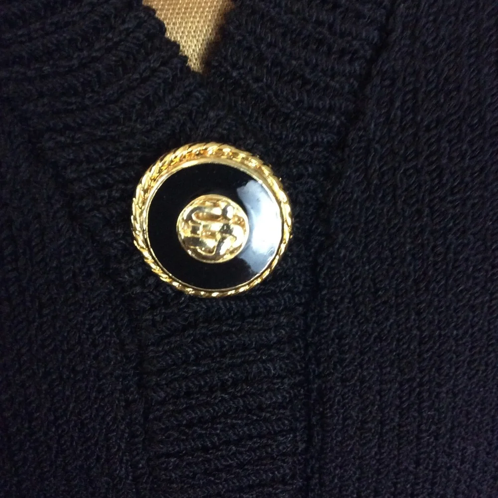 Vintage St. John Santana Knit Bell Sleeve Cardigan - Picture 3 of 8